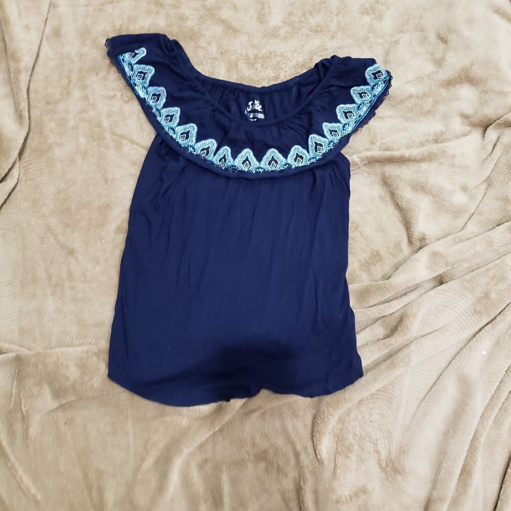 Justice Girl's Clothing size 16 Navy Blue Tops